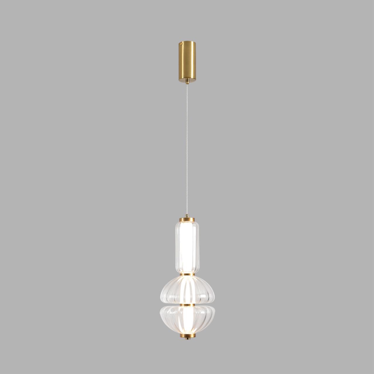 8325/28L LEDIO LN26 377 бронза/прозрачный, металл/стекло Подвес LED 13W 4000K 220V TAISHA — изображение 4