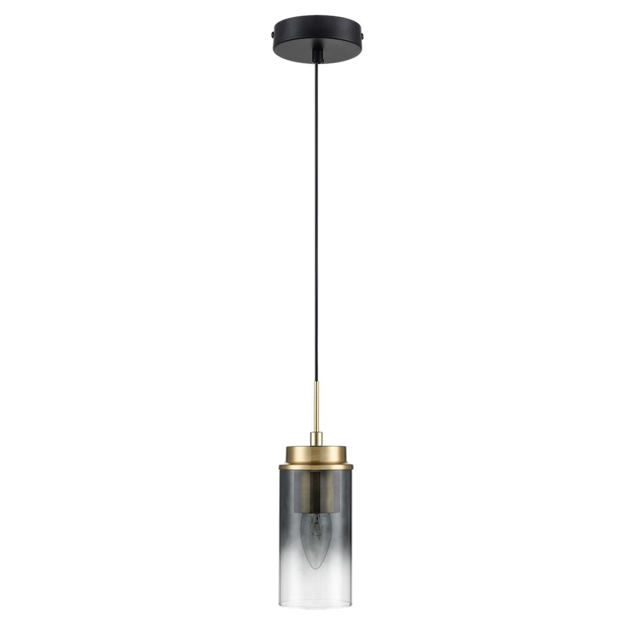 8101/1A COMFI LN26 407 черный/бронза металл/стекло Подвес Е14 1*40W 220V ISHA