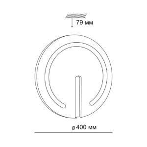3041/DL COLOR SN 000 Светильник пластик/белый/хром LED 48Вт 3000-6300К D400 IP43 пульт ДУ/RGB/LampSmart BUTTON
