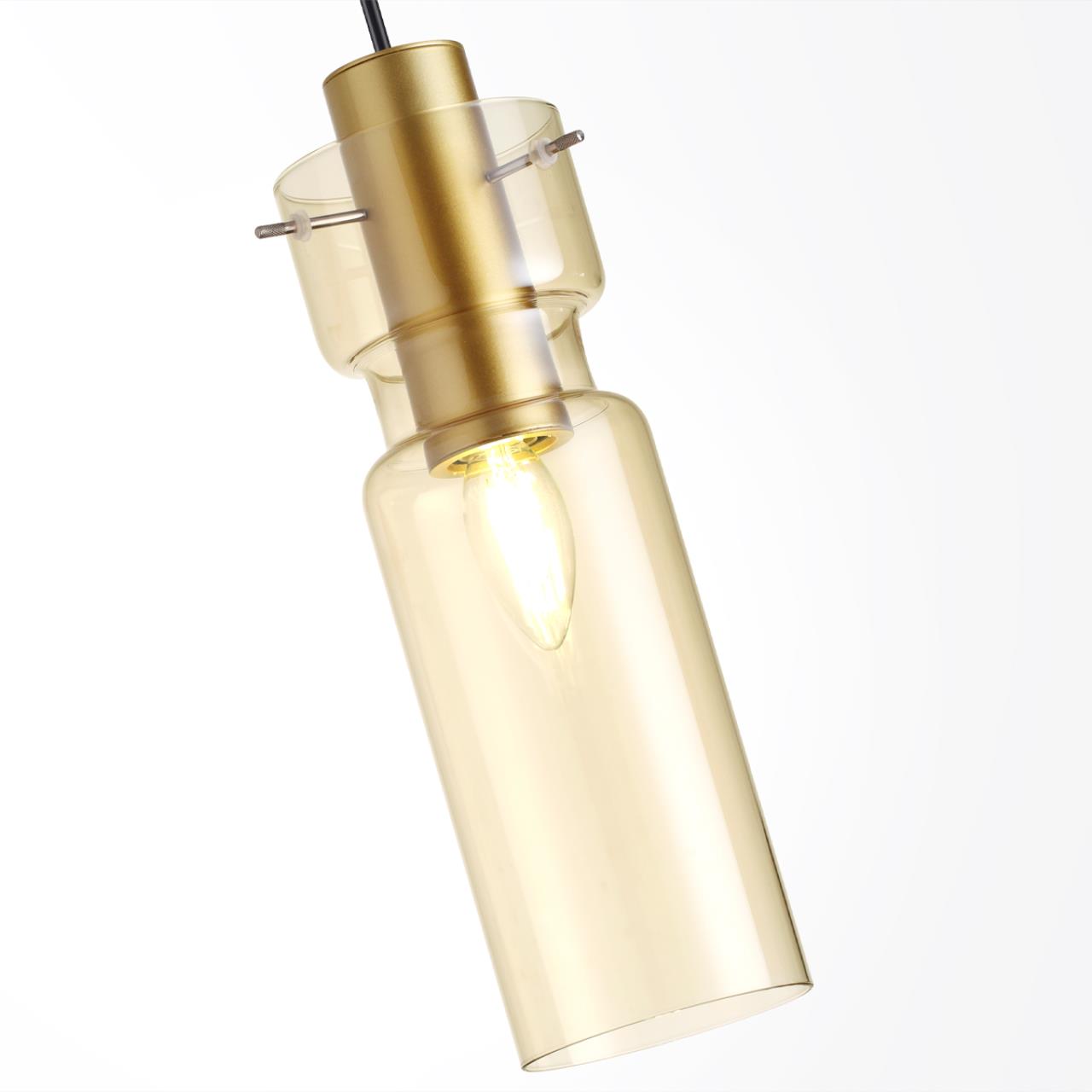 5057/1A PENDANT ODL24 385 золотой/янтарный/металл/стекло Подвес E27 1*40W SCROW — изображение 5
