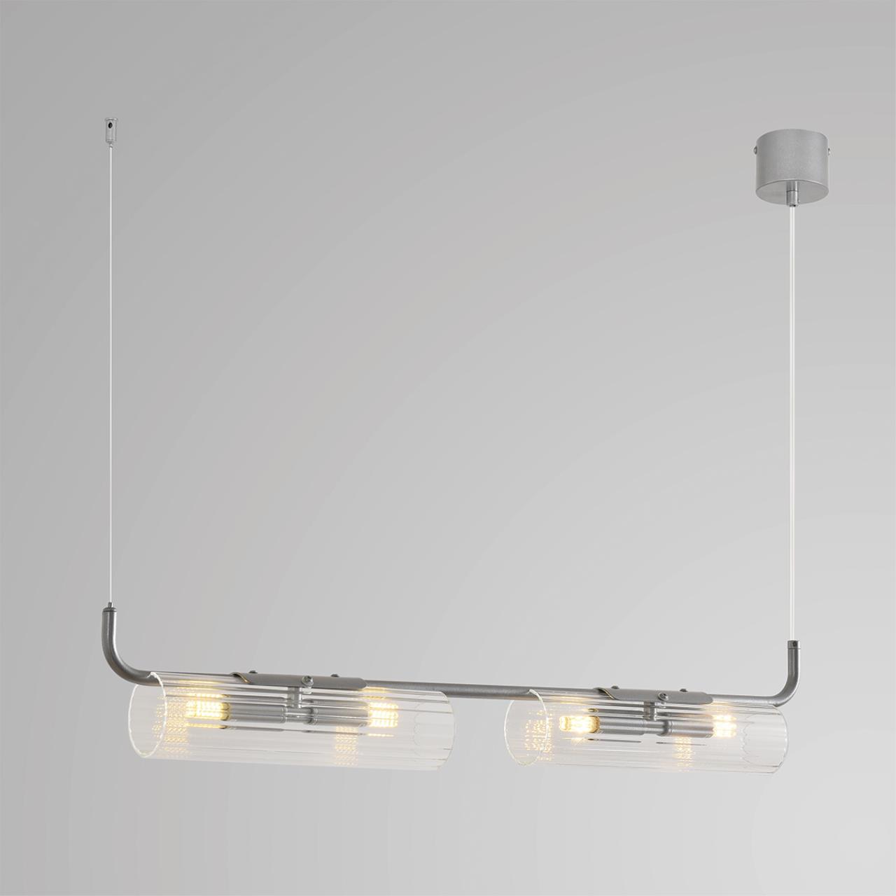 8258/4 SUSPENTIONI LN26 286 серебро/прозрачный, металл/стекло Подвес G9 4*20W 220V TORONTO — изображение 3