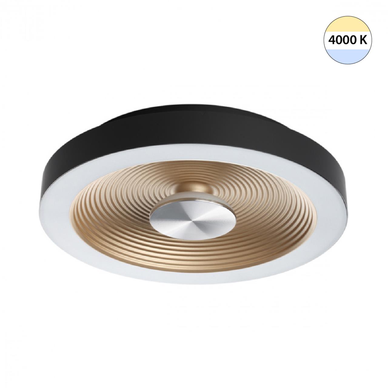 7753/18L MITRA LED SN 535 Светильник пластик/белый/черный/золотой LED 18Вт 4000K D320 IP54 QUANTUM