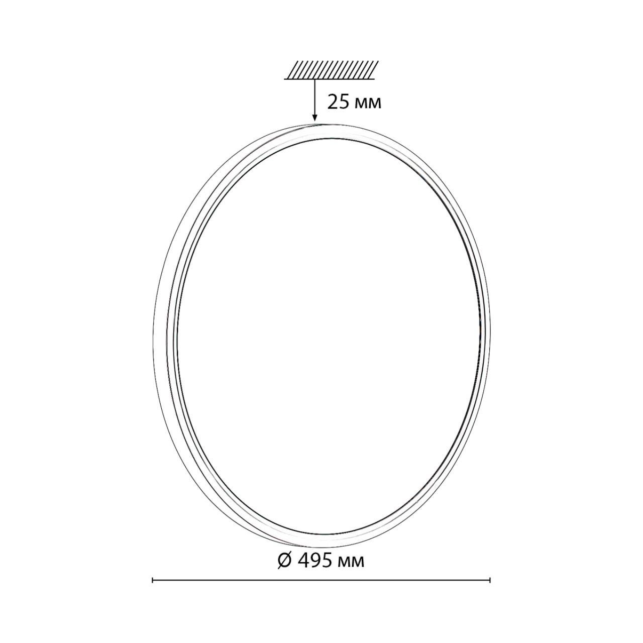 7659/40L MITRA LED SN 551 Светильник пластик/белый LED 40Вт 3000/4000K D495 IP40 ALFA WHITE — изображение 3
