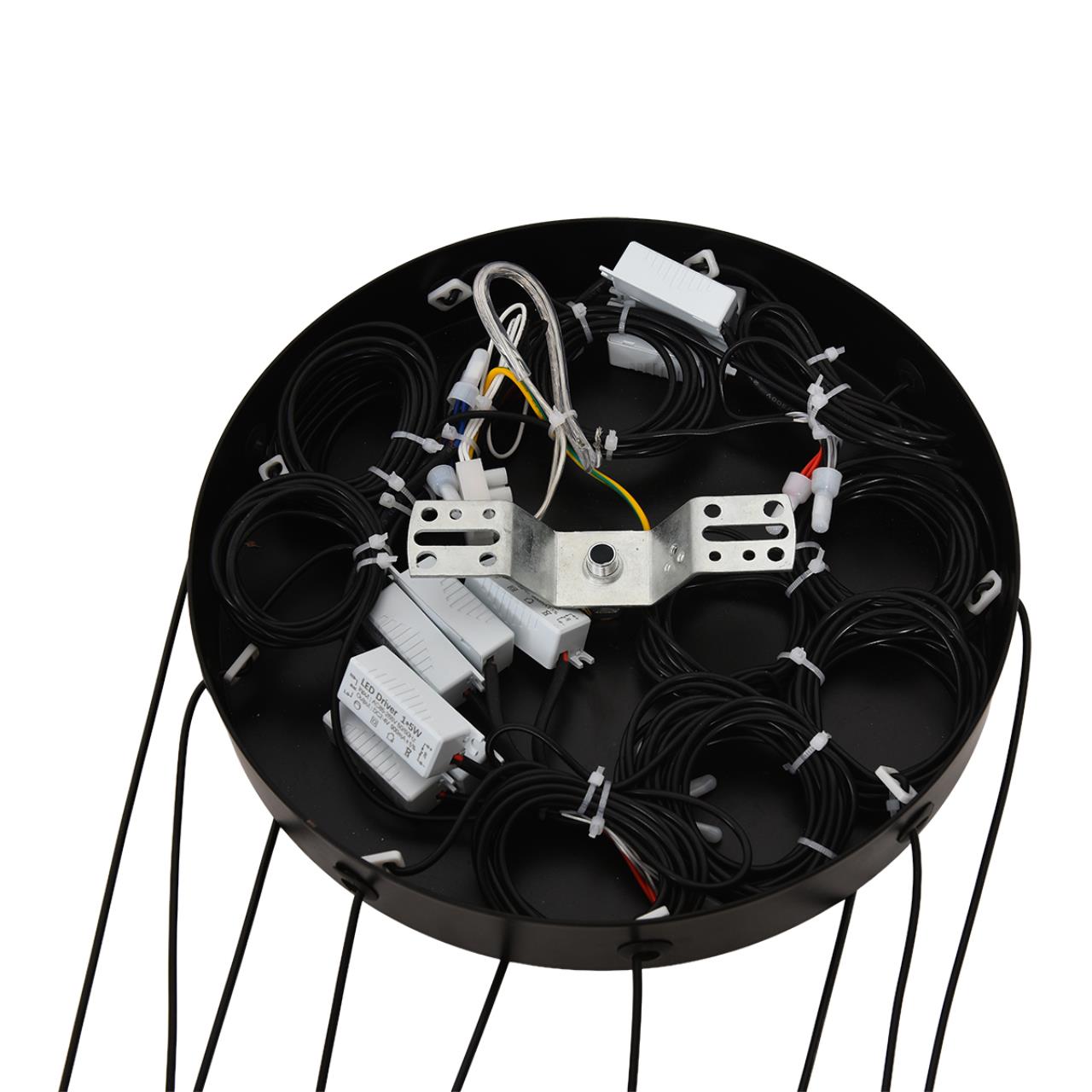 8400/27L LEDIO LN26 000 черный/белый, металл/акрил Люстра LED 27W 3000K 220V STICK — изображение 7
