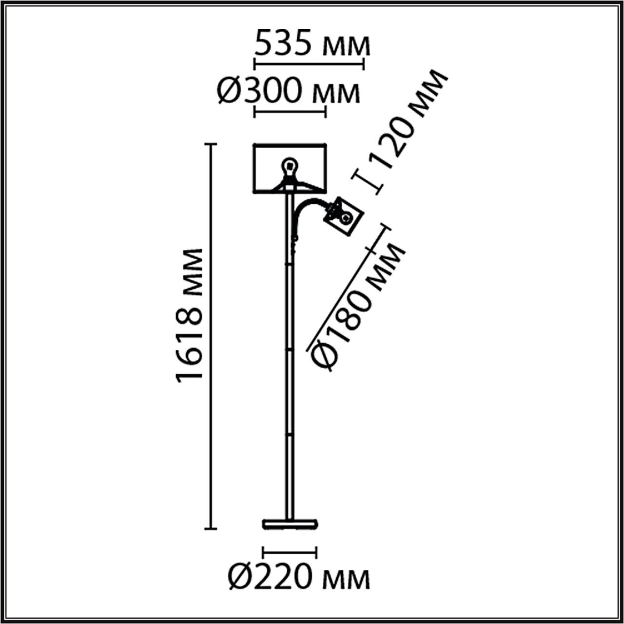 8042/2F MODERNI LN26 463 черный/бежевый, металл/текстиль Торшер Е27 1*60W + Е14 1*40W 220V KAYA — изображение 5
