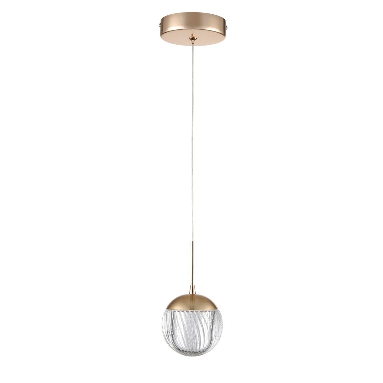 8083/1A LEDIO LN25 000 золото/прозрачный, металл/акрил Подвесной светильник LED 3W 4000K 220V RIMINI