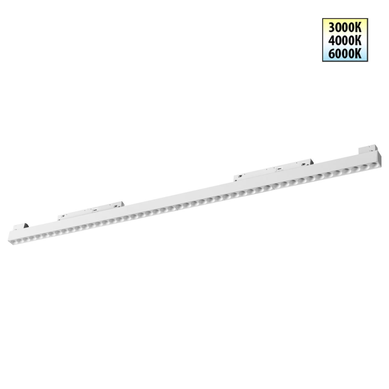 359626 SHINO NT25 158 белый Трековый светильник для низков. шинопровода с переключ. цв. темпер. IP20 LED 3000К4000К6000К 45W 48V FLUM