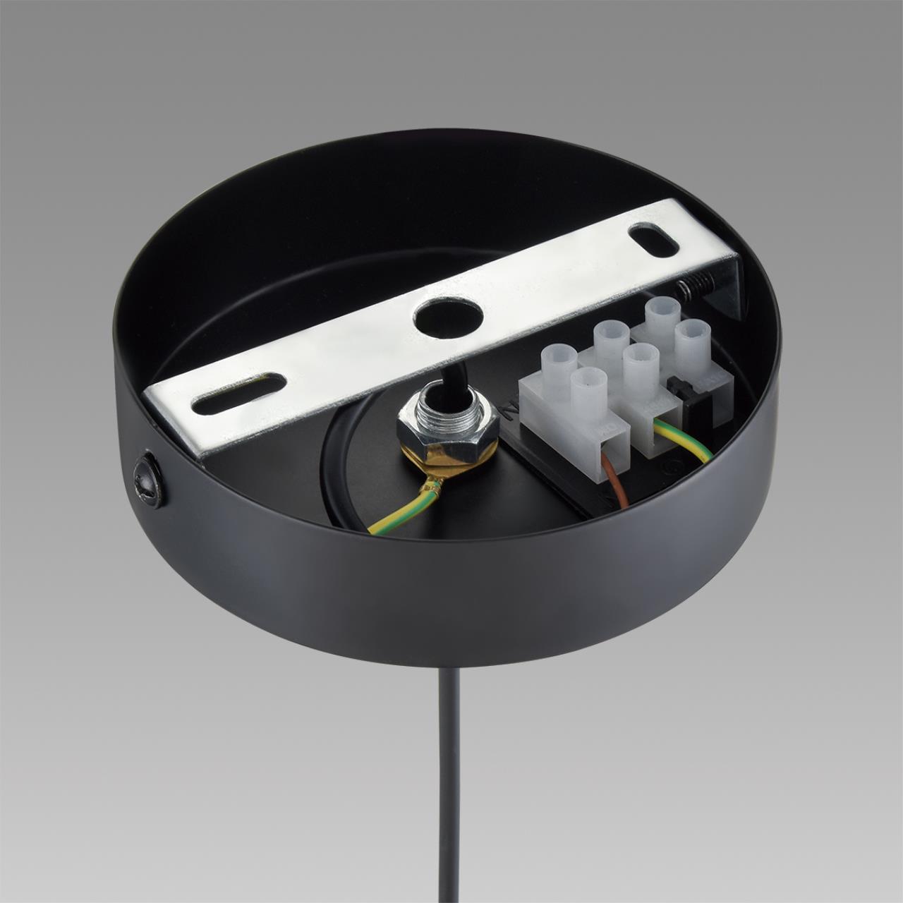 8101/1A COMFI LN26 407 черный/бронза металл/стекло Подвес Е14 1*40W 220V ISHA — изображение 6
