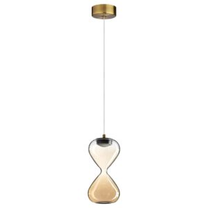 5093/4L PENDANT ODL25 357 античн.бронза/прозрачн./янтарный градиент/металл/стекло Подвес LED 4W 4000K 388Лм GLESSI