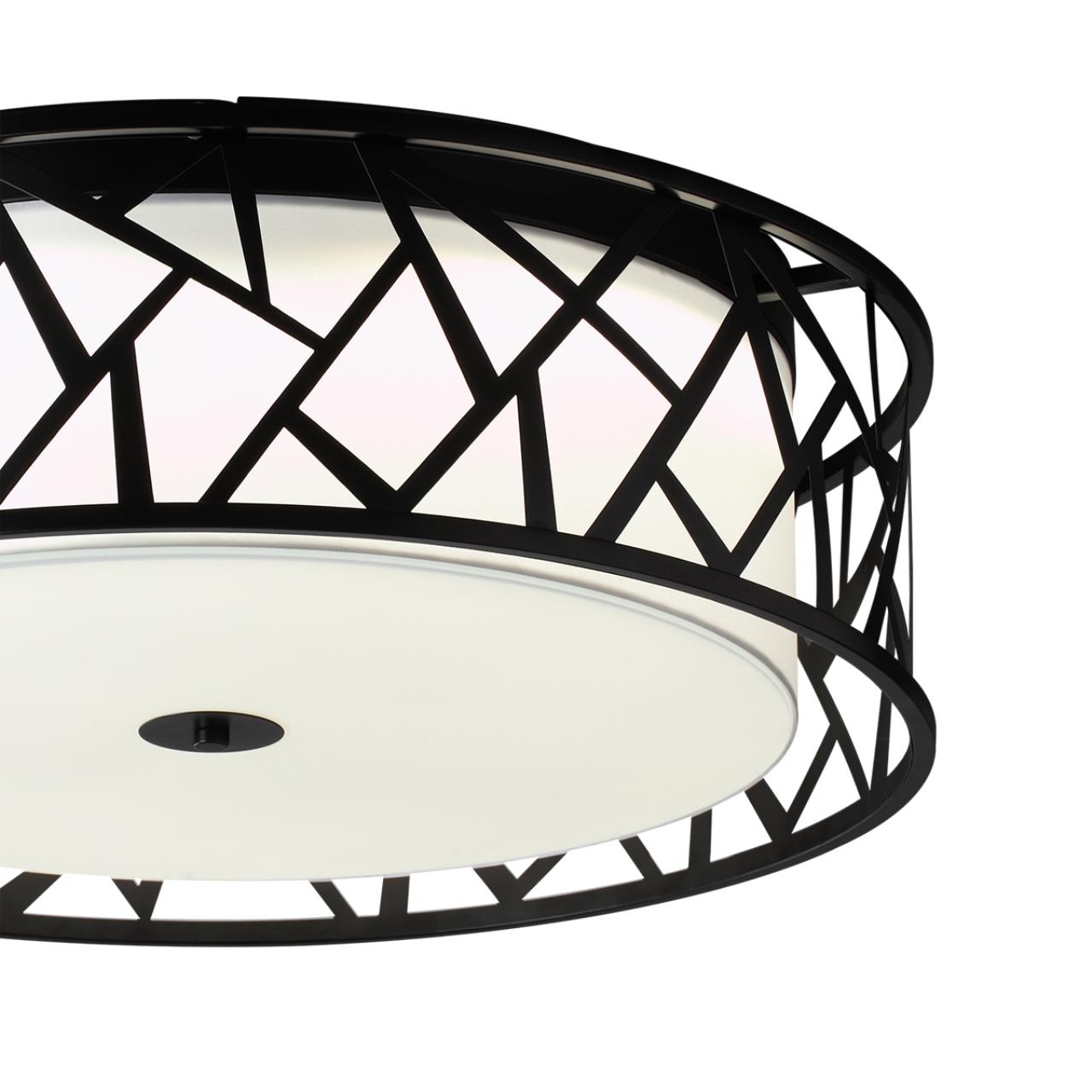 7700/60L AVRA LED SN 596 Светильник металл/ткань/стекло/белый/черный LED 60Вт 3000-6000K D600 IP20 пульт ДУ FABIANA — изображение 7