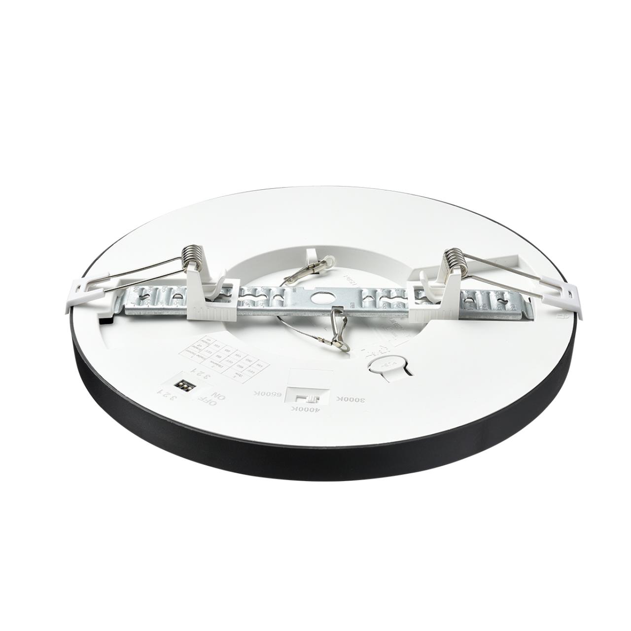 7788/18L MITRA LED SN 537 Светильник пластик/белый/черный LED 18Вт 3000/4000/6500К D225 IP44 CCT/датчик движения NEBULA BLACK — изображение 3
