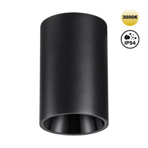359418 OVER NT24 430 черный Светильник накладной влагозащищённый IP54 LED 10W 170-265V 3000К 830Лм RECTE