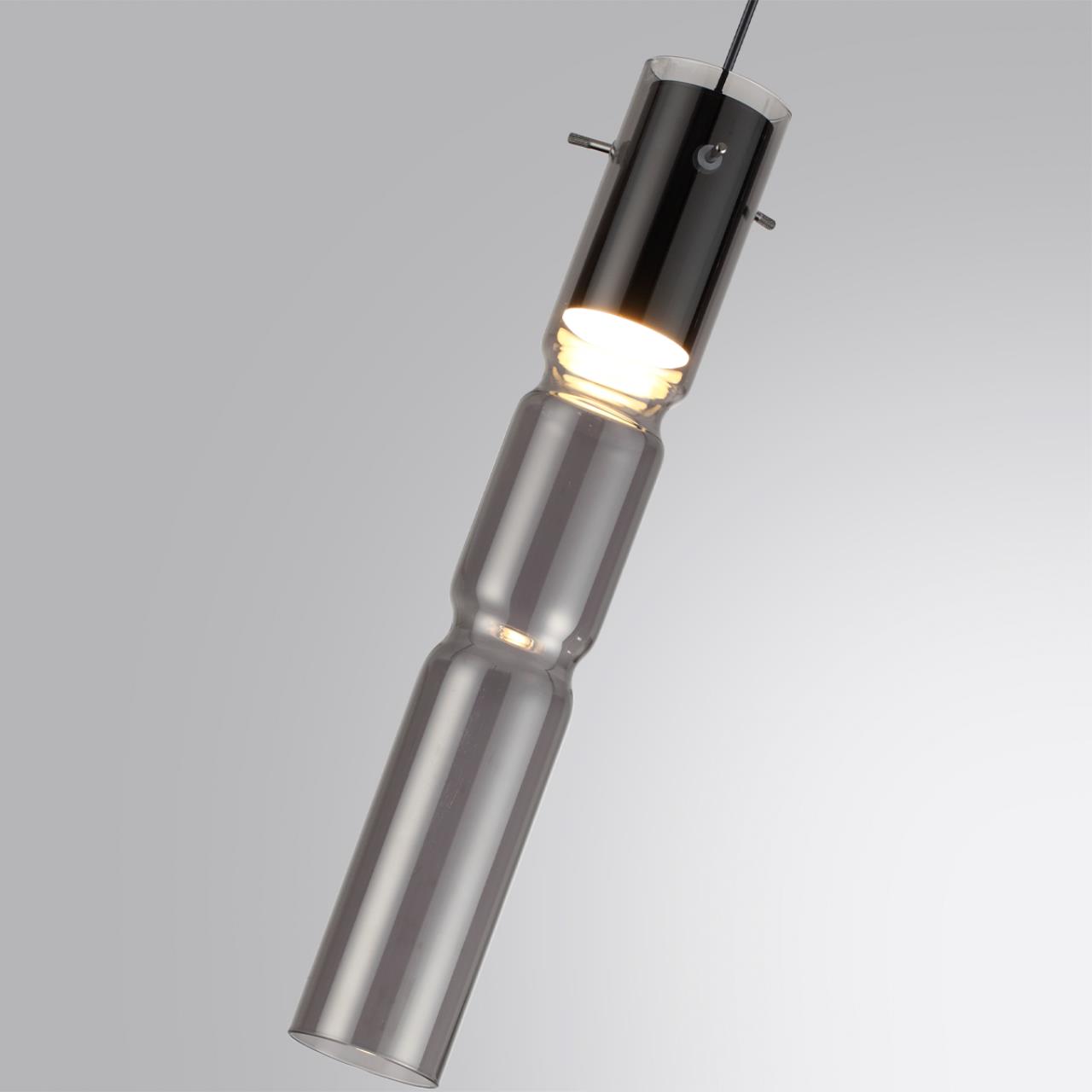 5059/5L PENDANT ODL24 385 черный/дымчатый/металл/стекло Подвес LED 5W 3000K SCROW — изображение 5