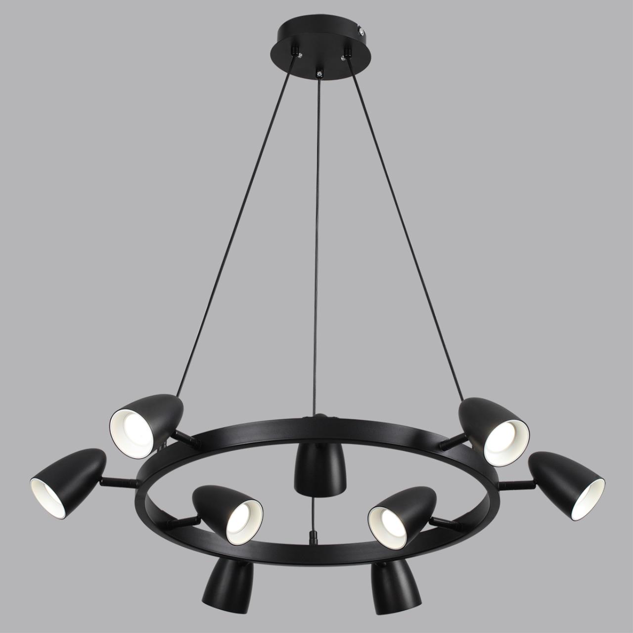 8237/9 COMFI LN26 256 черный, металл Светильник подвесной GU10 LED 9*7W 220V ILMINA — изображение 5