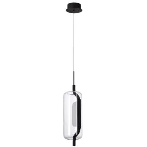 5003/10L L-VISION ODL23 391 черный матовый/прозрачный/стекло Подвес LED 10W 3000K KAVIA