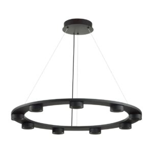 6631/75L HIGHTECH ODL24 317 металл/черный/акрил Подвесной круглой светильник IP20 LED 75W 1952Лм 3000K 220V с раздельным вкл. Верх/низ TURMAN