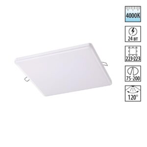 358152 SPOT NT19 563 белый Встраиваемый светильник IP20 LED 4000K 24W 85 - 265V MON