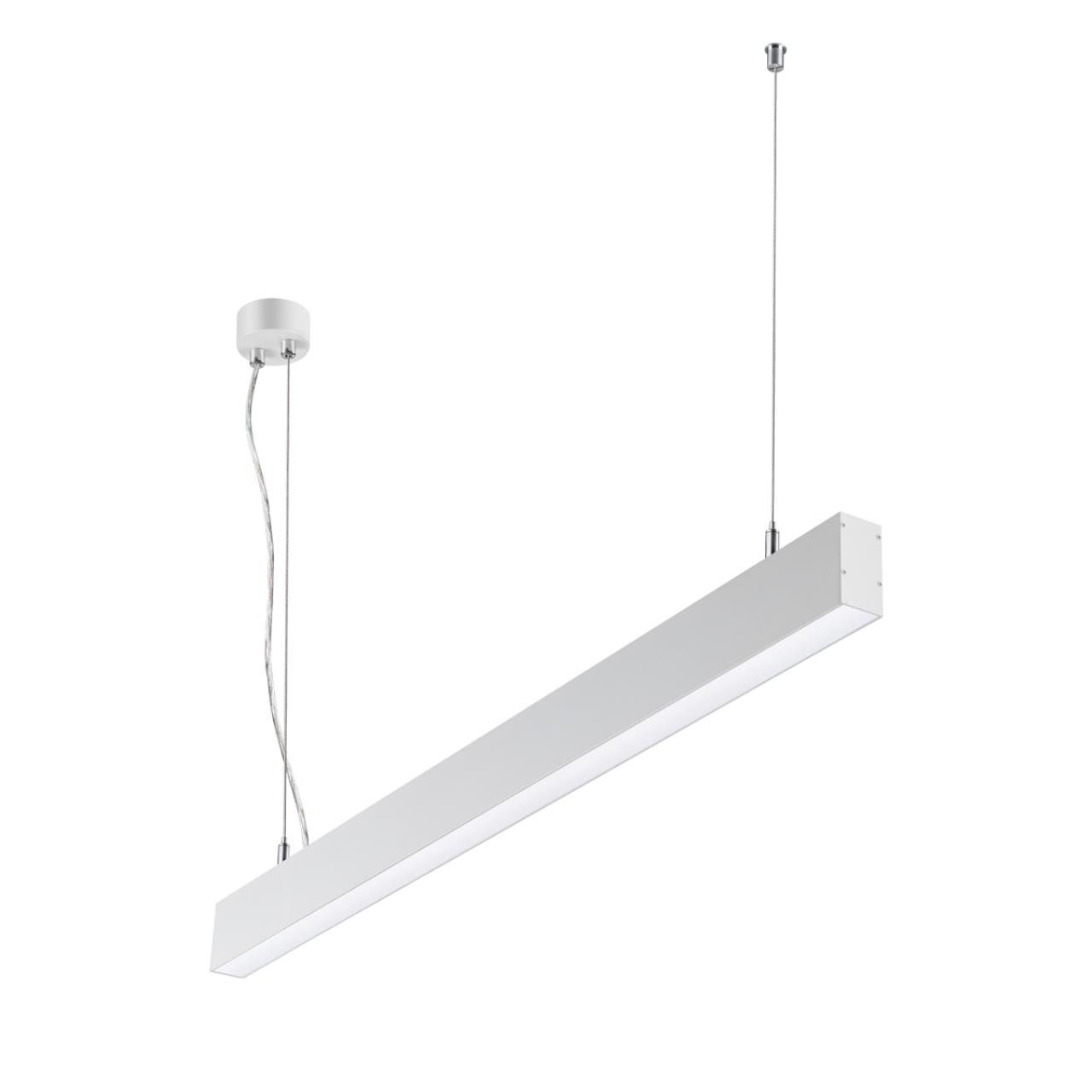 358879 OVER NT22 406 белый Светильник подвесной светодиодный (длина подвесов 1,2м) IP20 LED 4000K 30W вниз + 12W вверх 220V ITER