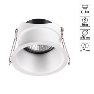 370446 SPOT NT19 578 белый Встраиваемый светильник IP20 GU10 50W 220V BUTT