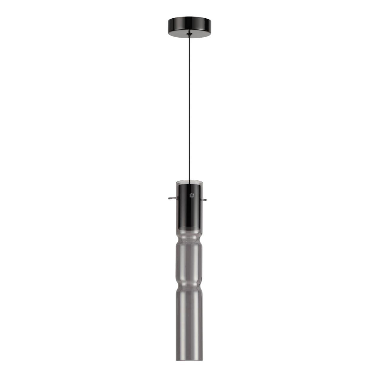 5059/5L PENDANT ODL24 385 черный/дымчатый/металл/стекло Подвес LED 5W 3000K SCROW