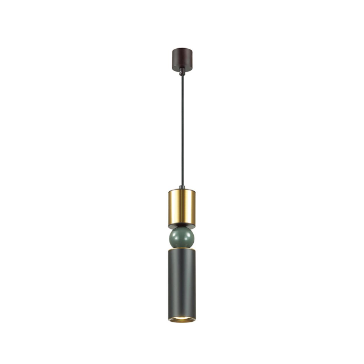 4073/5L L-VISION ODL19 397 черный/золото/зеленый Подвес GU10 1*5W SAKRA