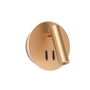 3913/9WL HIGHTECH ODL20 471 золот/металл Настен.св-к с лампой д/чтения с выкл LED 9W 3000K 220V BEAM
