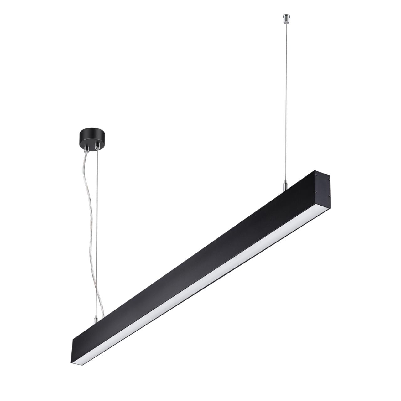 358878 OVER NT22 406 черный Светильник подвесной светодиодный (длина подвесов 1,2м) IP20 LED 4000K 40W вниз + 12W вверх 220V ITER