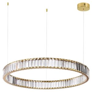 5015/45L L-VISION ODL23 587 золотой/прозрачный металл/хрусталь Люстра LED 45W 4000K 4500Лм VEKIA