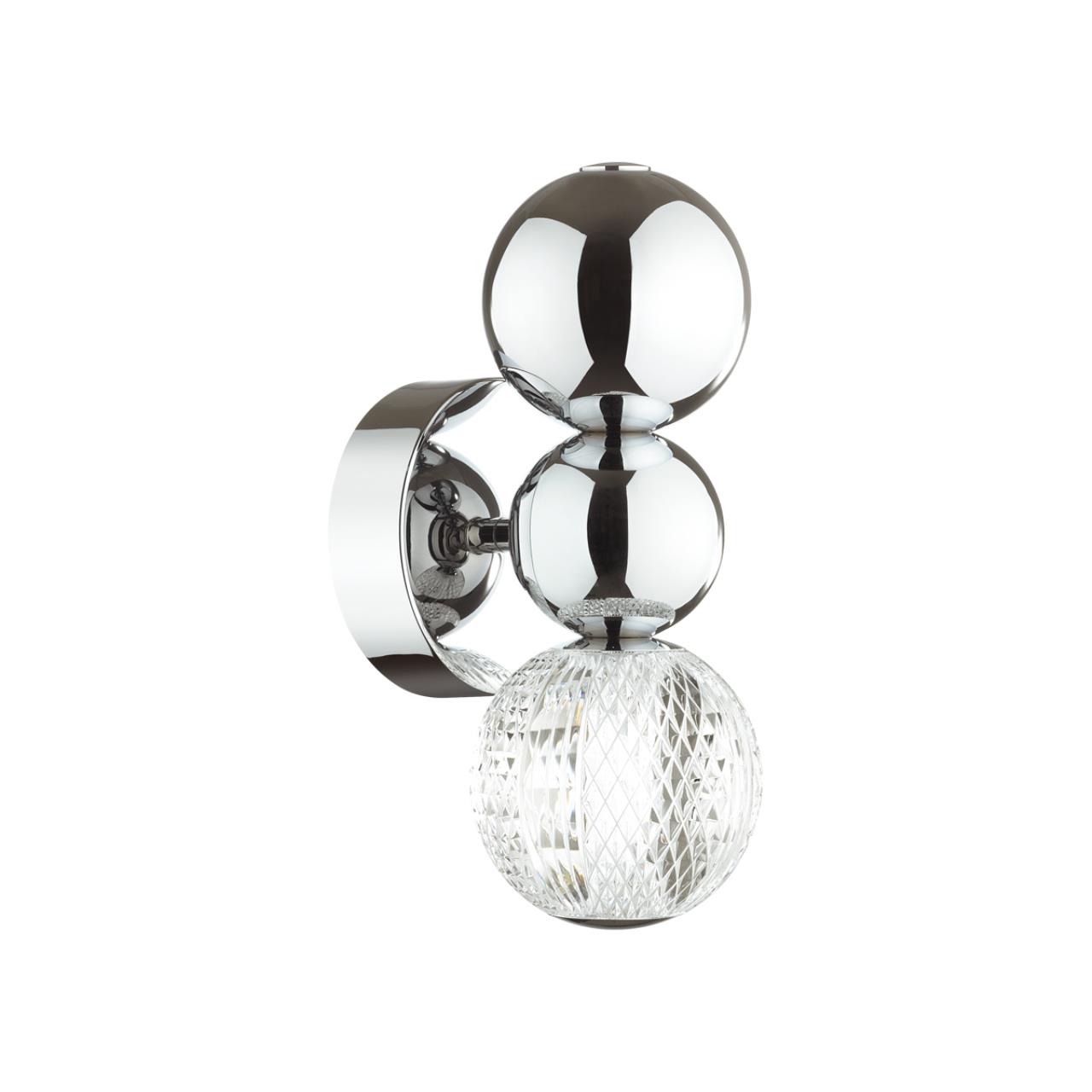 5007/4WL L-VISION ODL23 573 хром/прозрачный/металл/акрил Бра LED 4W 4000K 230Лм CRYSTAL