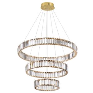 5015/88L L-VISION ODL23 589 золотой/прозрачный металл/хрусталь Люстра LED 88W 4000K 8800Лм VEKIA