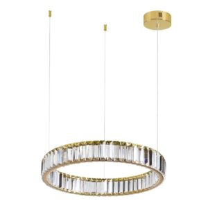 5015/30L L-VISION ODL23 587 золотой/прозрачный металл/хрусталь Люстра LED 30W 4000K 3000Лм VEKIA