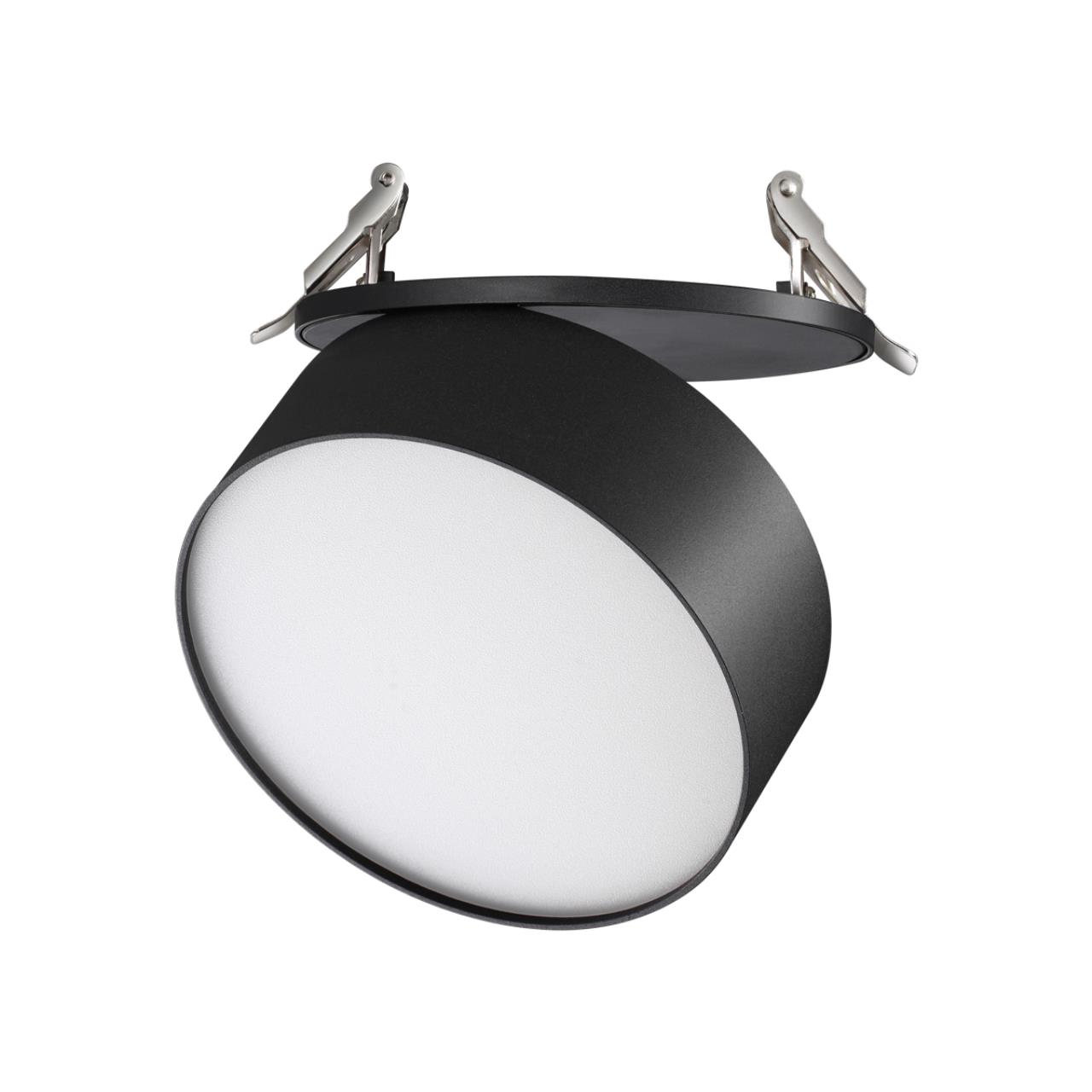 358753 SPOT NT21 525 черный Светильник встраиваемый светодиодный IP20 LED 24W 4000K 2100Лм 100-265V PROMETA