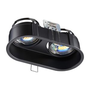 370841 SPOT NT22 578 черный Светильник встраиваемый IP20 GU10 2*50W 220V CLOUD