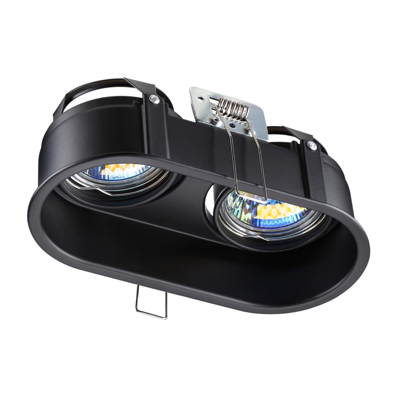 370841 SPOT NT22 578 черный Светильник встраиваемый IP20 GU10 2*50W 220V CLOUD