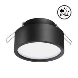 358904 SPOT NT22 588 черный Встраиваемый влагозащищенный светильник IP54 LED 4000K 10W 220V MAY