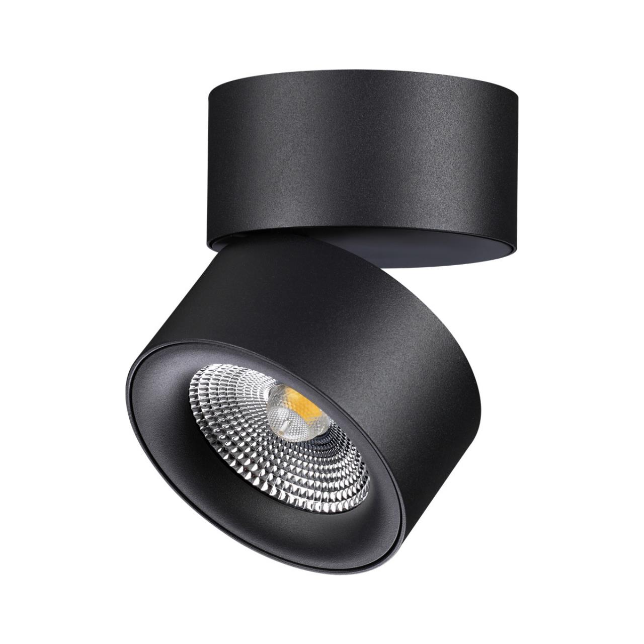 358781 OVER NT21 420 черный Светильник накладной светодиодный IP20 LED 25W 4000K 2200Лм 100-265V GRODA