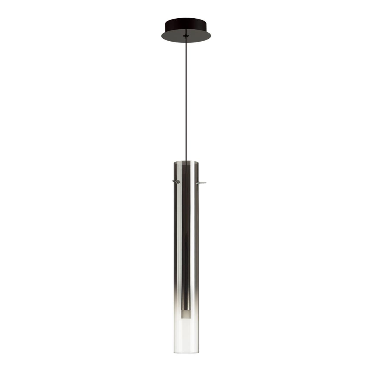 5061/5L PENDANT ODL24 383 черный/темн.хром/металл/стекло Подвес LED 4W 3000K SHINY