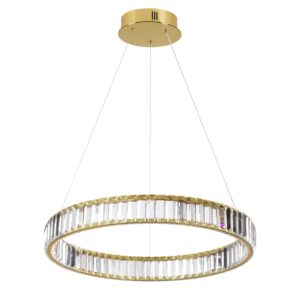 5015/36L L-VISION ODL23 587 золотой/прозрачный металл/хрусталь Люстра LED 36W 4000K 3600Лм VEKIA