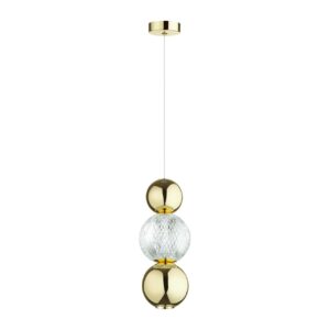 5008/7LA L-VISION ODL23 573 золотой/прозрачный/металл/акрил Подвес LED 7W 4000K 300Лм CRYSTAL