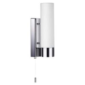2660/1W DROPS ODL14 509 хром/белый Настенный светильник с выкл IP44 E27 40W 220V TINGO