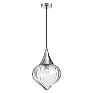 4949/1 PENDANT ODL22 401 хром/прозрачный/стекло Подвес E14 1*40W KESTA