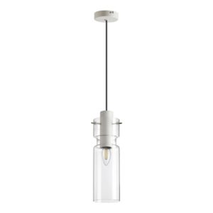 5057/1B PENDANT ODL24 385 белый/прозрачный/металл/стекло Подвес E27 1*40W SCROW