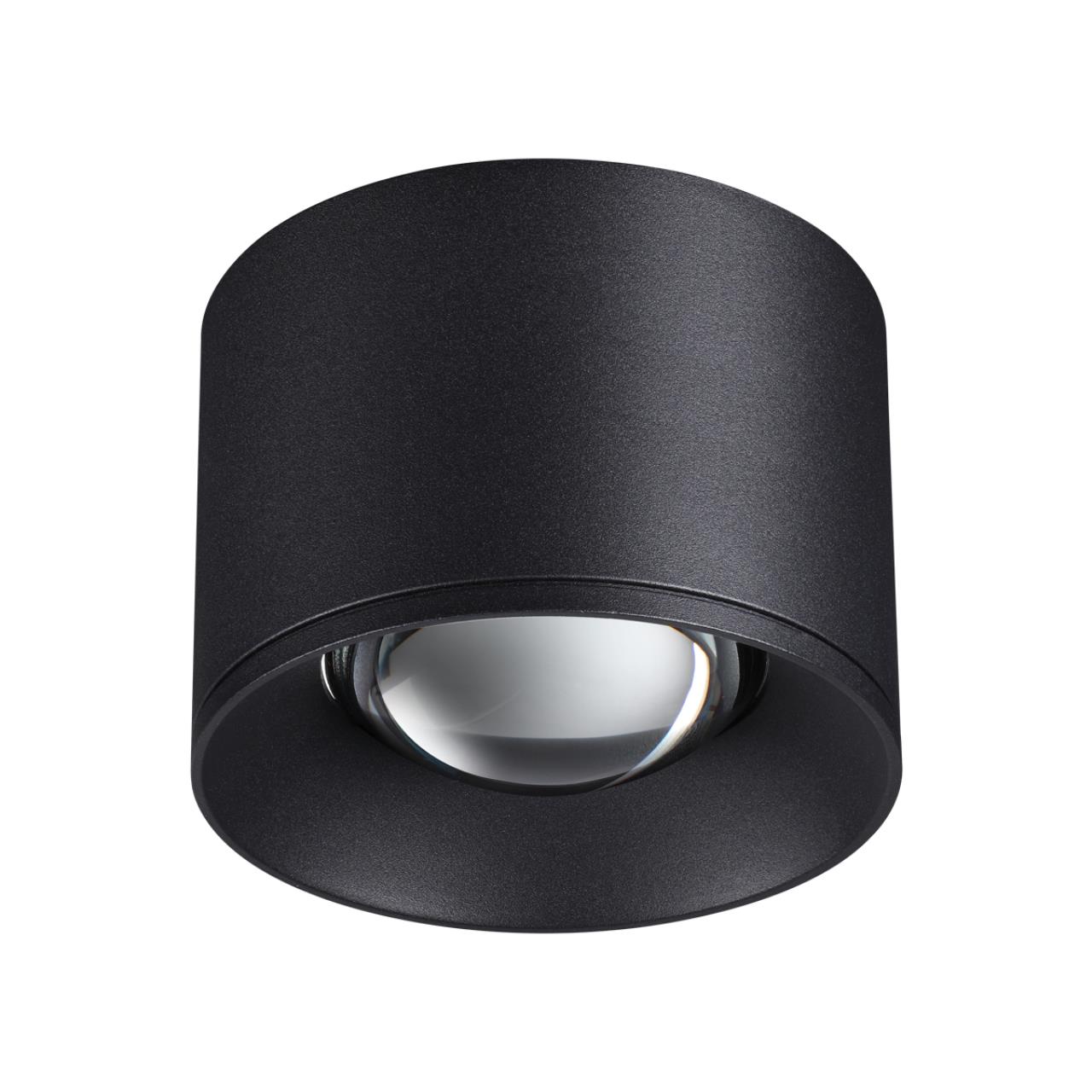 358652 OVER NT21 444 черный Светильник накладной светодиодный IP20 LED 4000К 12W 220V PATERA
