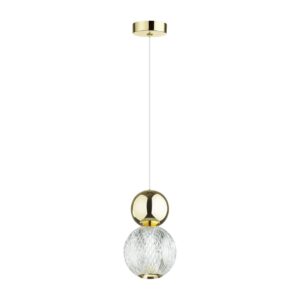 5008/7L L-VISION ODL23 573 золотой/прозрачный/металл/акрил Подвес LED 7W 4000K 350Лм CRYSTAL