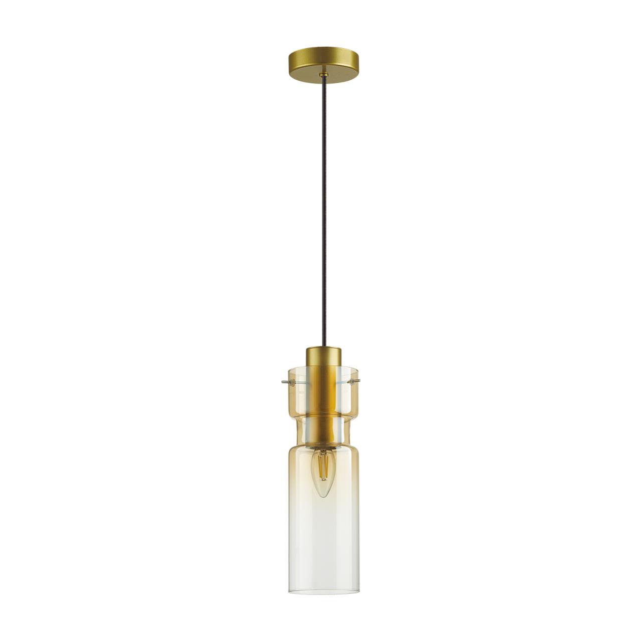 5057/1A PENDANT ODL24 385 золотой/янтарный/металл/стекло Подвес E27 1*40W SCROW