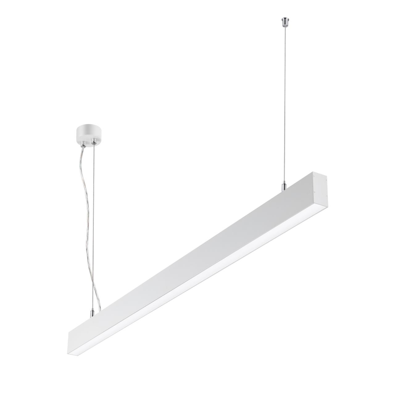 358877 OVER NT22 406 белый Светильник подвесной светодиодный (длина подвесов 1,2м) IP20 LED 4000K 40W вниз + 12W вверх 220V ITER