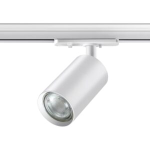 370964 PORT NT23 292 белый Светильник однофазный трехжильный трековый GU10 50W 220V PIPE