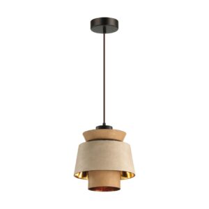 4992/1 PENDANT ODL23 381 св. коричневый/золотой/металл/экокожа Подвес E27 60W KRESSA