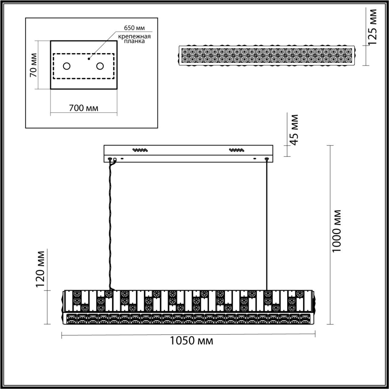 5072/50L HALL ODL24 597 золото/прозрачный/белый/металл/хрусталь/алебастр Подвес LED 35W 3700K CROSSA — изображение 2