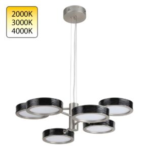 5451/99LB L-VISION  ODL_EX26 черный/никель/металл/керамика/акрил Люстра LED 99W  2000К/3000K/4000K Rivera